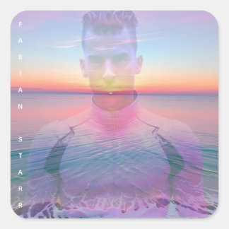 Fabian Starr Digital Love Fan Button Vierkante Sticker