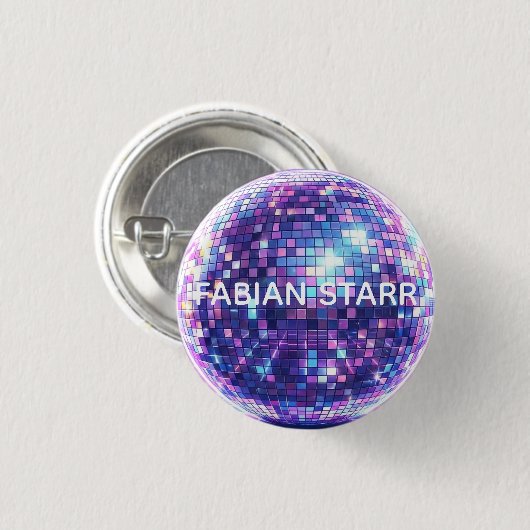 Fabian Starr DISCO BALL Button (Voorkant /achterkant)