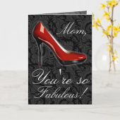 Fabiele Mode-schoen-Moederdag Kaart (Gele Bloem)