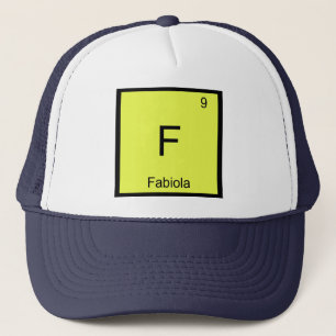 Fabiola naam scheikunde element periodiek systeem trucker pet