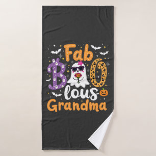 Faboolus Oma Spooky Ghost Halloween Bad Handdoek