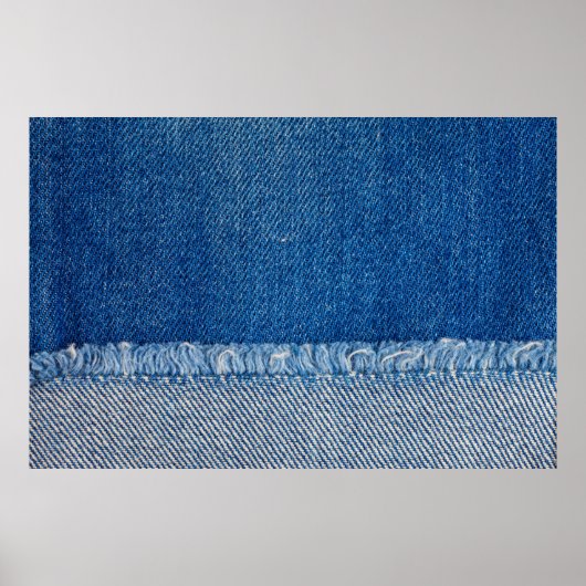Fabric Blue Jeans Background, Denim texture Poster (Voorkant)