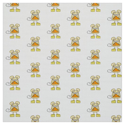 Fabric, Cheesy Mousey Pizza Stof (Swatch)