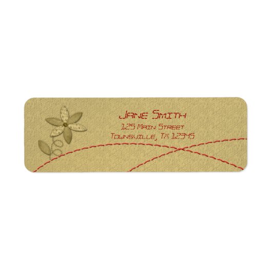 Fabric Flower Etiket (Voorkant)