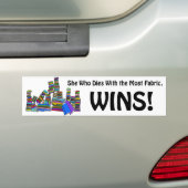 Fabric Lover-Bumpersticker Bumpersticker (Op auto)