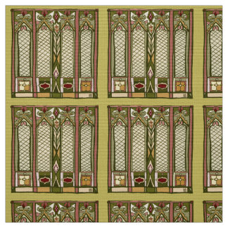 Fabric met " Kunst en Kunstwerk" gestyliseerd patr Stof