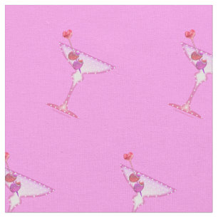 FABRIC - PINK MARTINI Cocktails Stof