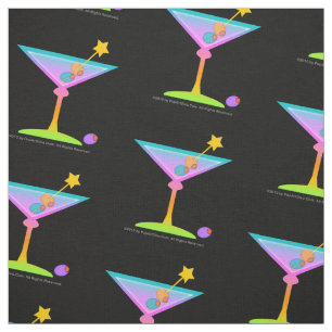 FABRIC - RAINBOW MARTINI COCKTAIL STOF