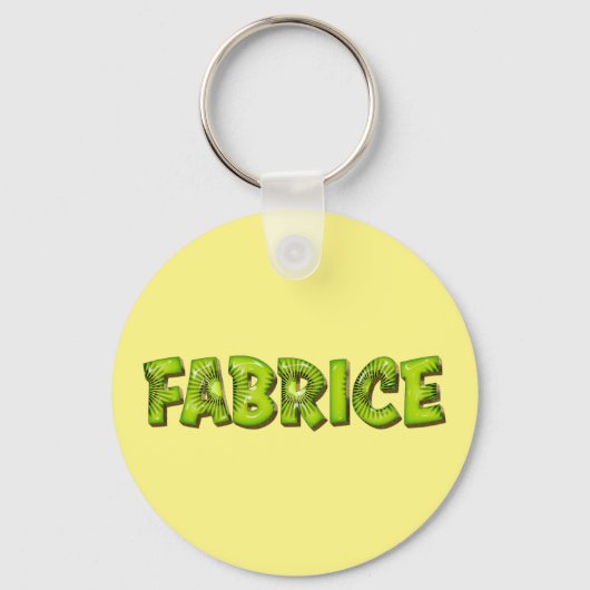 Fabrice Name Kiwi Design Porte-clés (Recto)