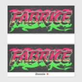 Fabrice Vorname Name Graffiti Aufkleber Sticker (Vel)