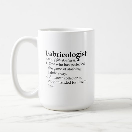 Fabricologiste Mug, Cadeau de courge, Mug de café (Gauche)