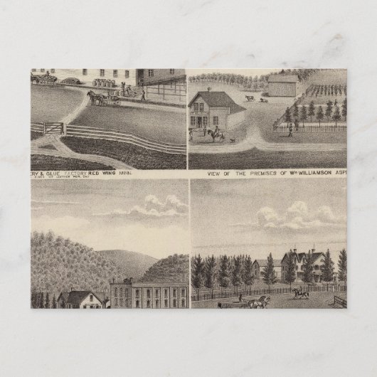 Fabriek, winkels en voorzitterschappen, Minnesota Briefkaart (Voorkant)