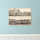 Fabriek, winkels en voorzitterschappen, Minnesota Canvas Afdruk (Insitu (Houten vloer))