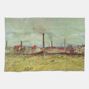 Fabrieken bij Asnieres door Vincent van Gogh Theedoek