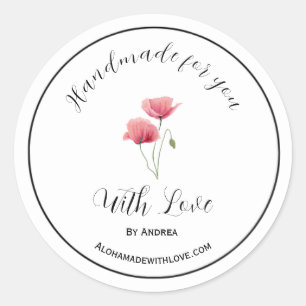 Fabriqué à la main avec autocollant d'amour pour l