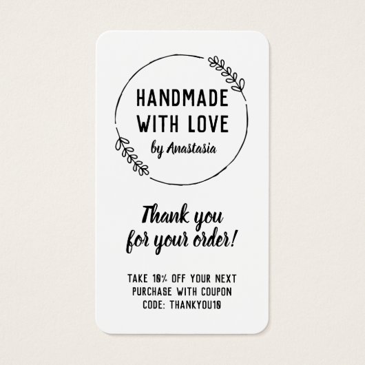 Fabriqué à la main avec le Merci de serrure Doodle (Devant)