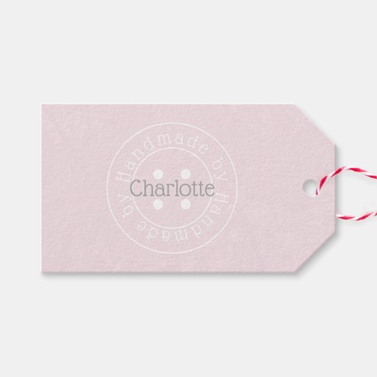 Fabriqué à la main par bouton couture étiquette ca (Devant (Horizontal))