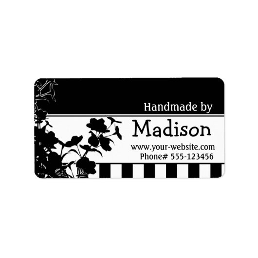 Fabriqué à la main par - étiquette (Devant)