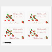 Fabriqué à la main pour vous Étiquette de fraises  (Feuille)