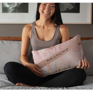 "Fabriqué à l'image de Dieu" Accent Coussin texte 