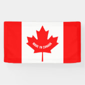 Fabriqué au Canada bannière avec drapeau canadien (Horizontal)
