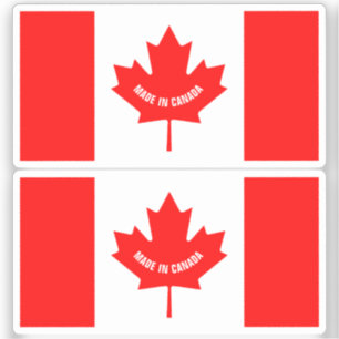 Fabriqué au Canada stickers vinyle avec drapeau ca