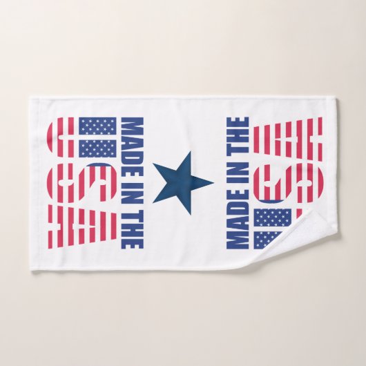 Fabriqué aux États-Unis (Serviette à main)