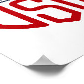 Fabriqué aux Etats-Unis poster rouge, bleu et blan (Coin)