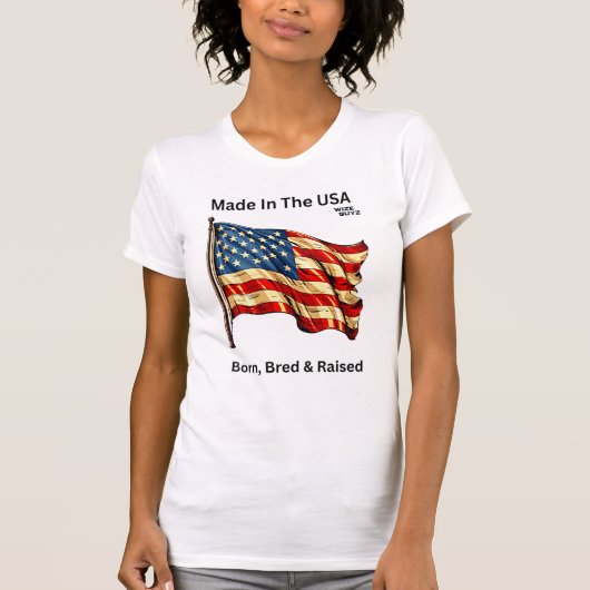 Fabriqué aux Etats-Unis T-shirt patriotique avec d (Devant)