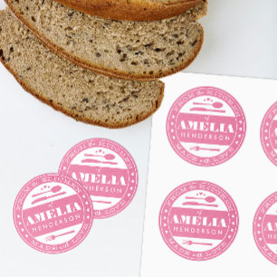 Fabriqué avec Amour Alimentation Sticker cadeau Kr