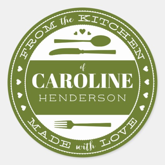 Fabriqué avec Amour Aliments Cadeau Sticker forêt  (Devant)