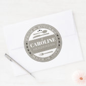 Fabriqué avec Amour Aliments Cadeau Sticker gris k (Enveloppe)