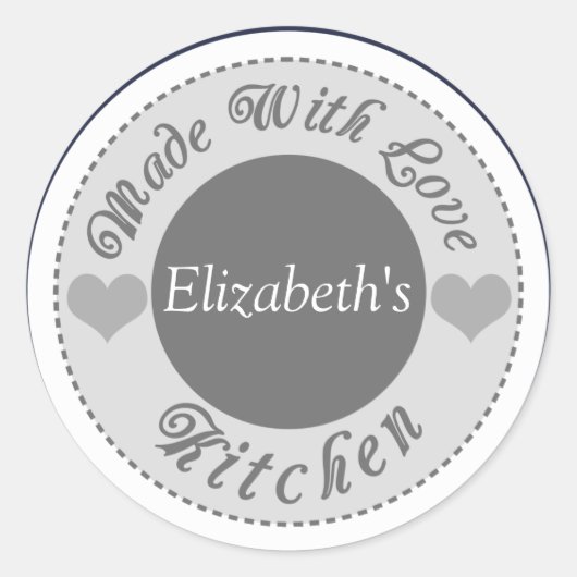 Fabriqué Avec Amour Baking Stickers Personnalisés (Devant)