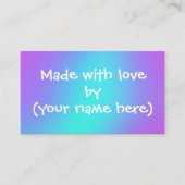 Fabriqué Avec Amour Cartes Personnalisées (Devant)