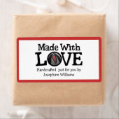 Fabriqué avec amour - étiquette cadeau artisanale (En situation)