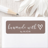 Fabriqué avec Amour | Étiquette Monogramme Pastel (En situation)
