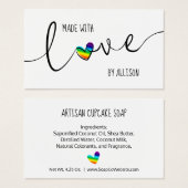 Fabriqué avec amour 🌈 Étiquettes suspendues arc-e (Devant & derrière)