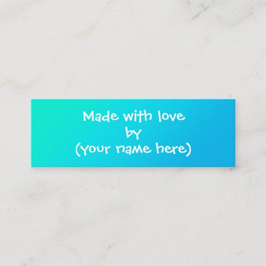 Fabriqué avec amour Mini Carte de visite personnal (Devant)