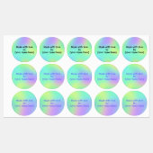 Fabriqué Avec Amour Par Des Étiquettes Personnalis (Feuille)