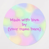 Fabriqué Avec Amour Par Des Étiquettes Personnalis (Design 2)