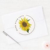 Fabriqué avec amour, Sticker de tournesol (Enveloppe)
