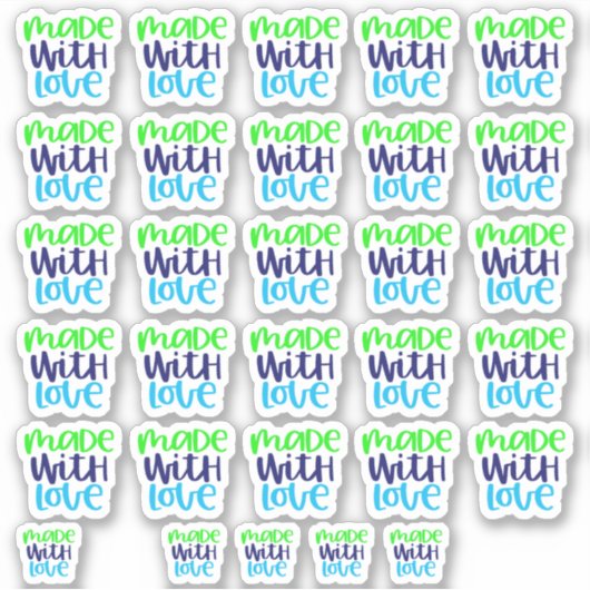 Fabriqué avec amour - Sticker en vinyle (Devant)