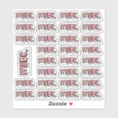 Fabriqué avec amour - Stickers d'aquarelle (Feuille)