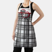 Fabriqué avec amour Tablier personnalisé en gris (Insitu)