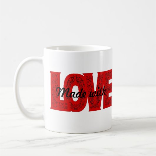 Fabriqué Avec De La Mug De Thé Au Café Amoureux (Gauche)