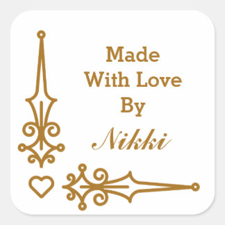 Fabriqué avec des autocollants d'amour