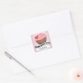 Fabriqué Avec Des Stickers Cupcake Rose D'Amour (Enveloppe)