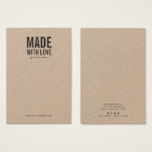 Fabriqué avec la carte d'affichage d'oreille Kraft (Devant & derrière)