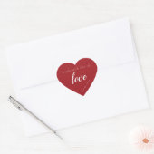 Fabriqué avec Love Heart Shape Étiquette produit (Enveloppe)