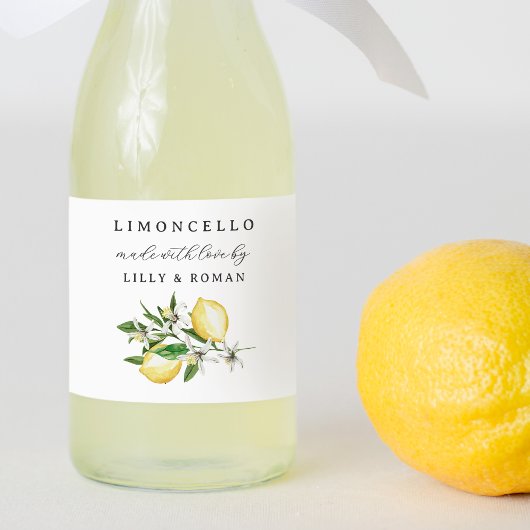 Fabriqué avec Love Limoncello Étiquette bouteille